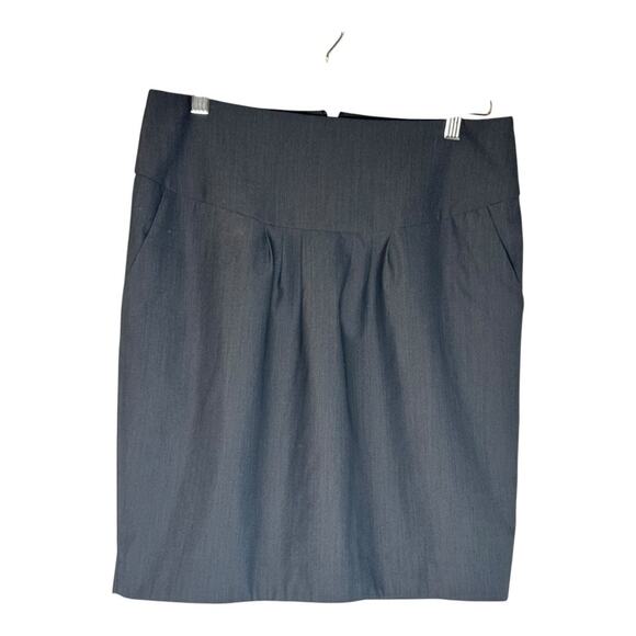 VTG Express Design Studio Gray Mini Plaid Pencil Career Skirt Pockets  2 Small - Picture 8 of 9